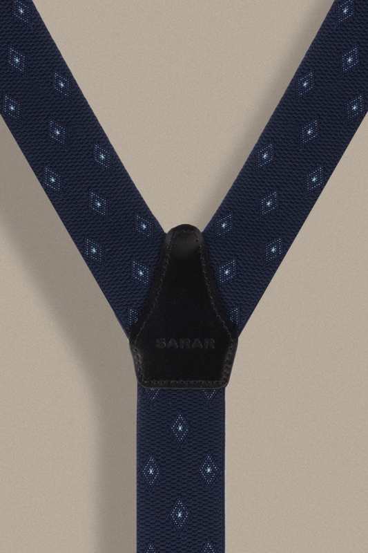 Lacivert Renk Desenli Pantolon Askısı - SARAR