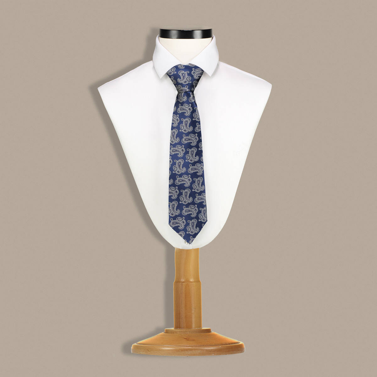 Lacivert Renk Şal Desenli Kravat C116 - 1