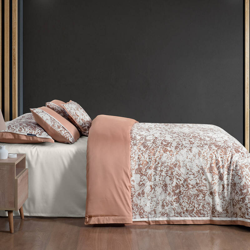 Laney Pamuk Saten Nevresim Takımı Çift Kişilik Taba - 1