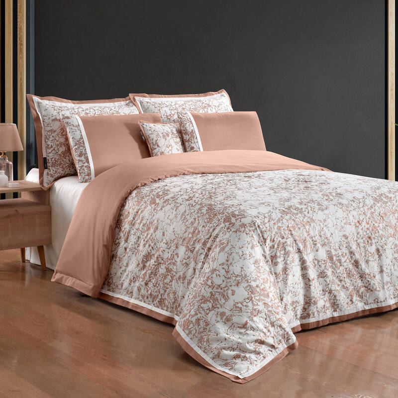 Laney Pamuk Saten Nevresim Takımı Çift Kişilik Taba - 2