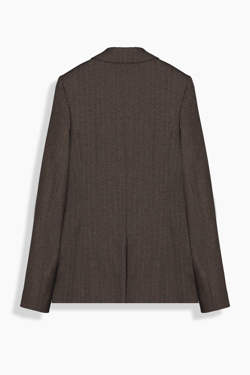 Larisa Çizgili Koyu Kahverengi Ceket - 3