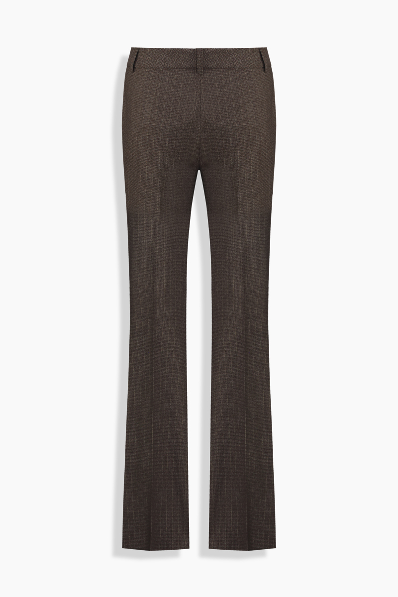 Larisa Çizgili Koyu Kahverengi Pantolon - 2