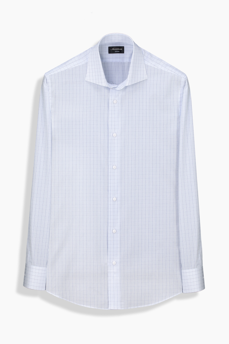 Larvotto Co Uzun Kol Ekose Mavi Gömlek - 1