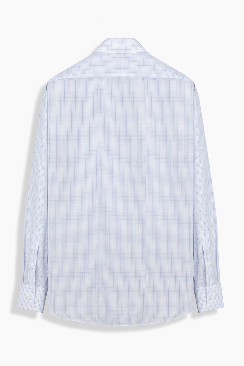 Larvotto Co Uzun Kol Ekose Mavi Gömlek - 2