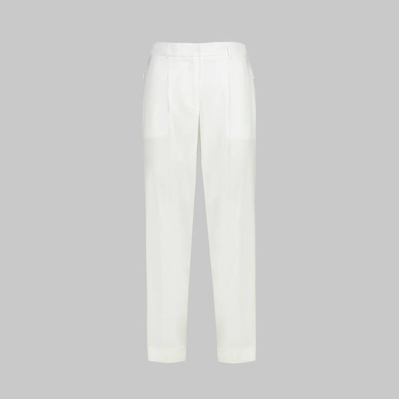 Laura Beyaz Pantolon - 1