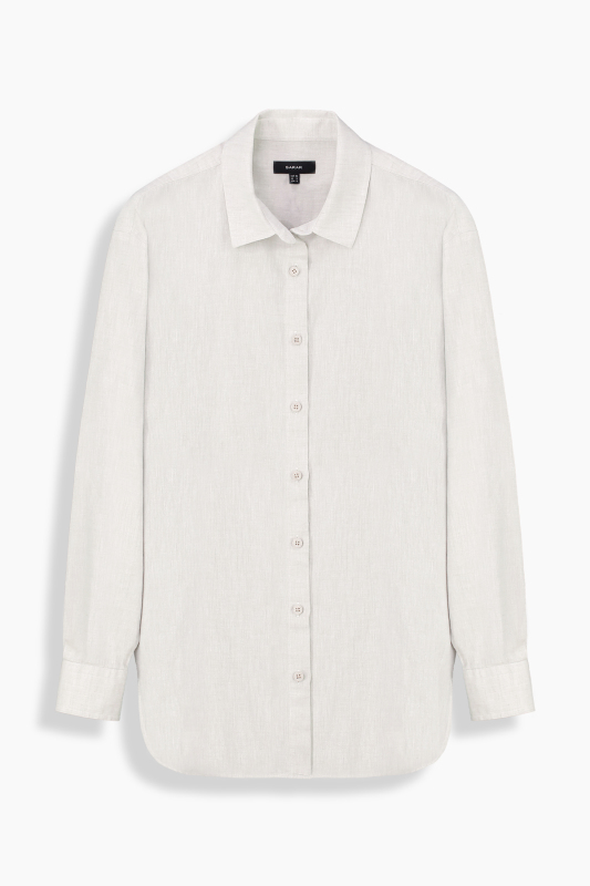 Laura Uzun Kol Ekru Gömlek 