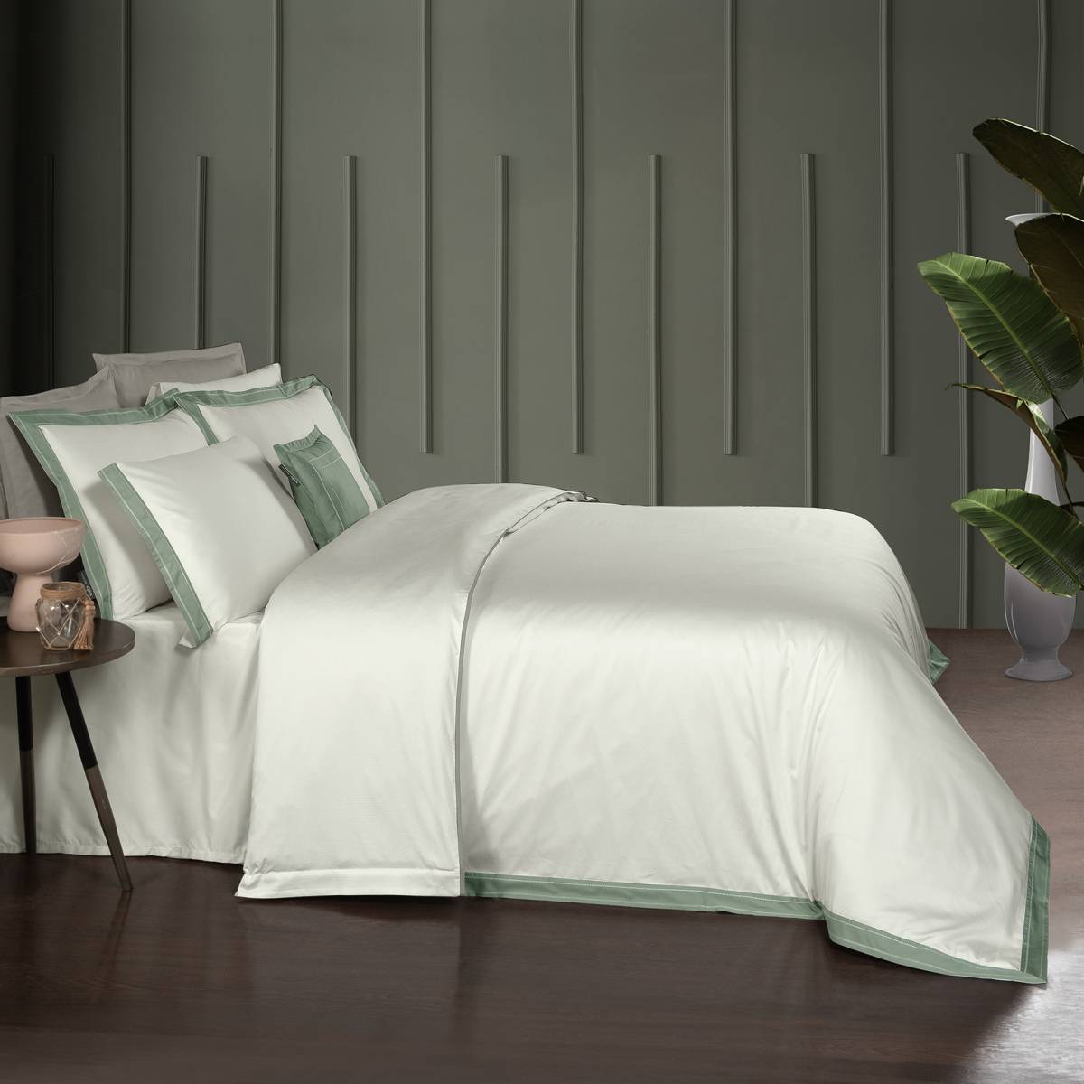 Layana Pamuk Saten Nevresim Takımı King Size Yeşil - 2