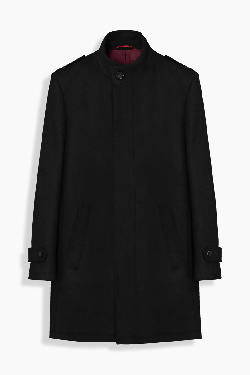 Leander Siyah Palto - 1