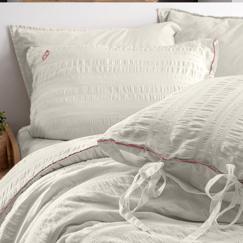 Leon Nevresim Takımı Çift Kişilik Beyaz - 4