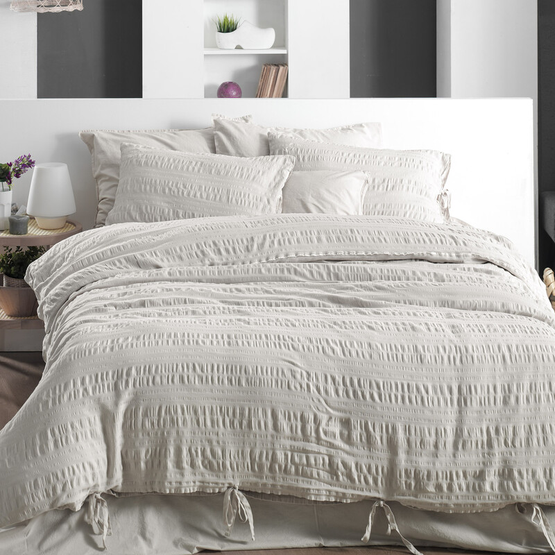 Leon Nevresim Takımı Çift Kişilik Bej 