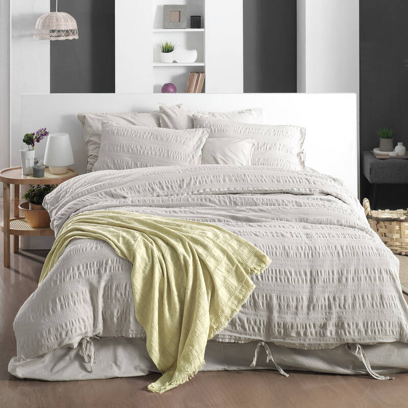 Leon Nevresim Takımı Çift Kişilik Bej - 3