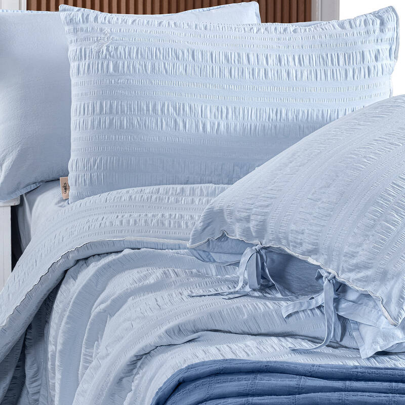 Leon Nevresim Takımı Çift Kişilik Mavi - 4