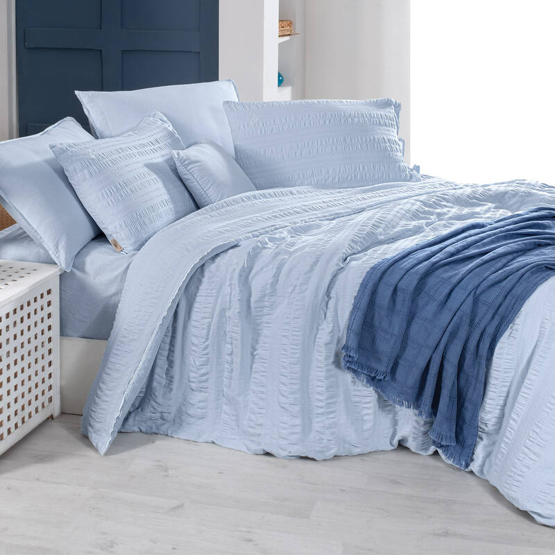 Leon Çift Kişilik Pamuklu Nevresim Takımı Mavi - 2