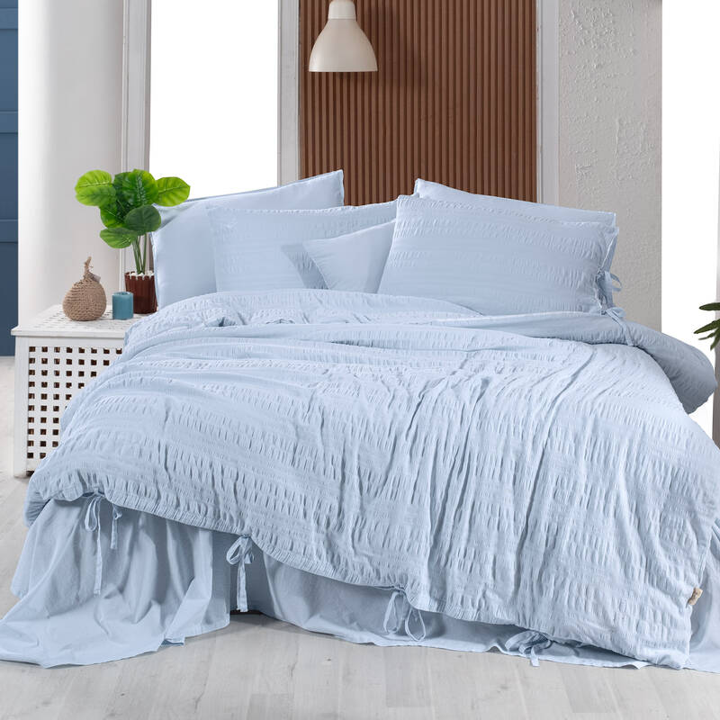 Leon Nevresim Takımı Tek Kişilik Mavi - 3