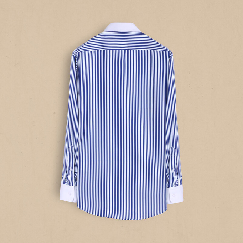 Lidya Çizgili Lacivert Kadın Gömlek - SARAR WOMAN