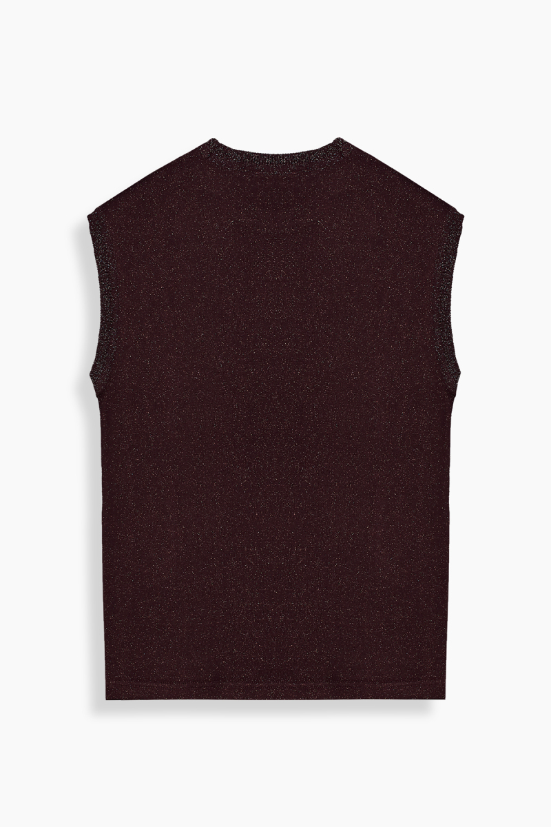 Lina Simli Bordo Triko Bluz - 2