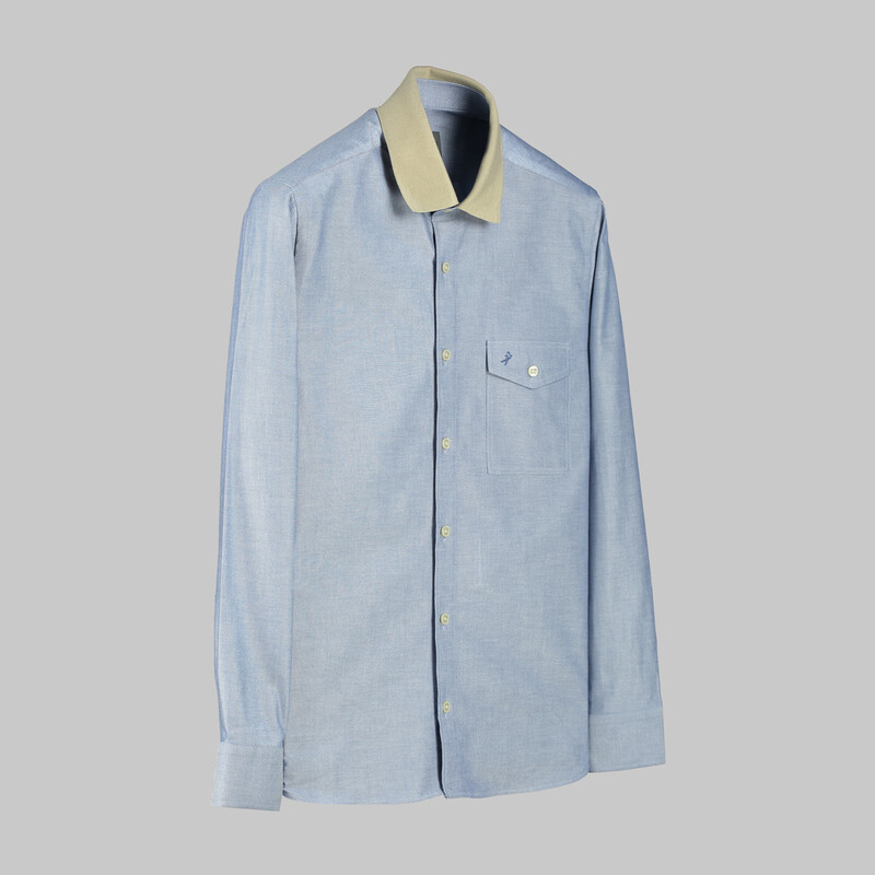 Liona Uzun Kol Koyu Mavi Gömlek 