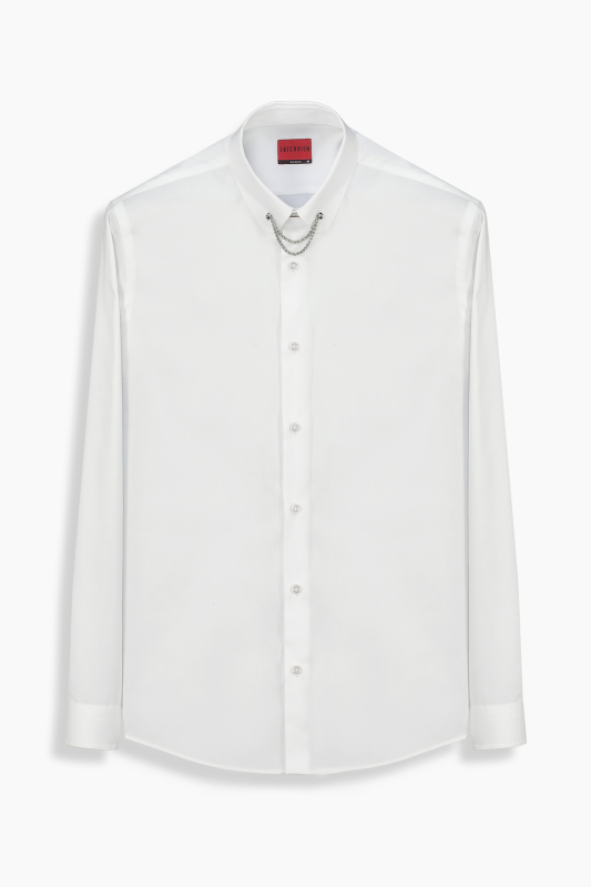 Lombardi Soho Uzun Kol Beyaz Gömlek 