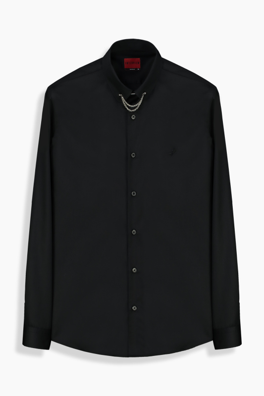 Lombardi Soho Uzun Kol Siyah Gömlek 