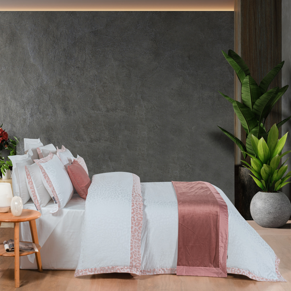 Lopez Pamuk Saten Nevresim Takımı King Size - 1