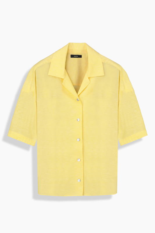 Lori Kadın Kısa Kol Açık Sarı Gömlek - SARAR WOMAN
