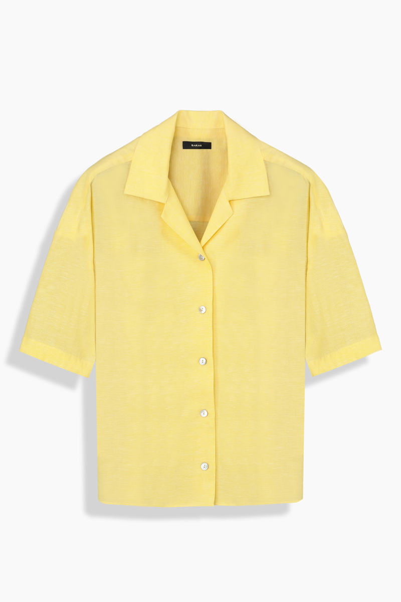 Lori Kadın Kısa Kol Açık Sarı Gömlek - 1