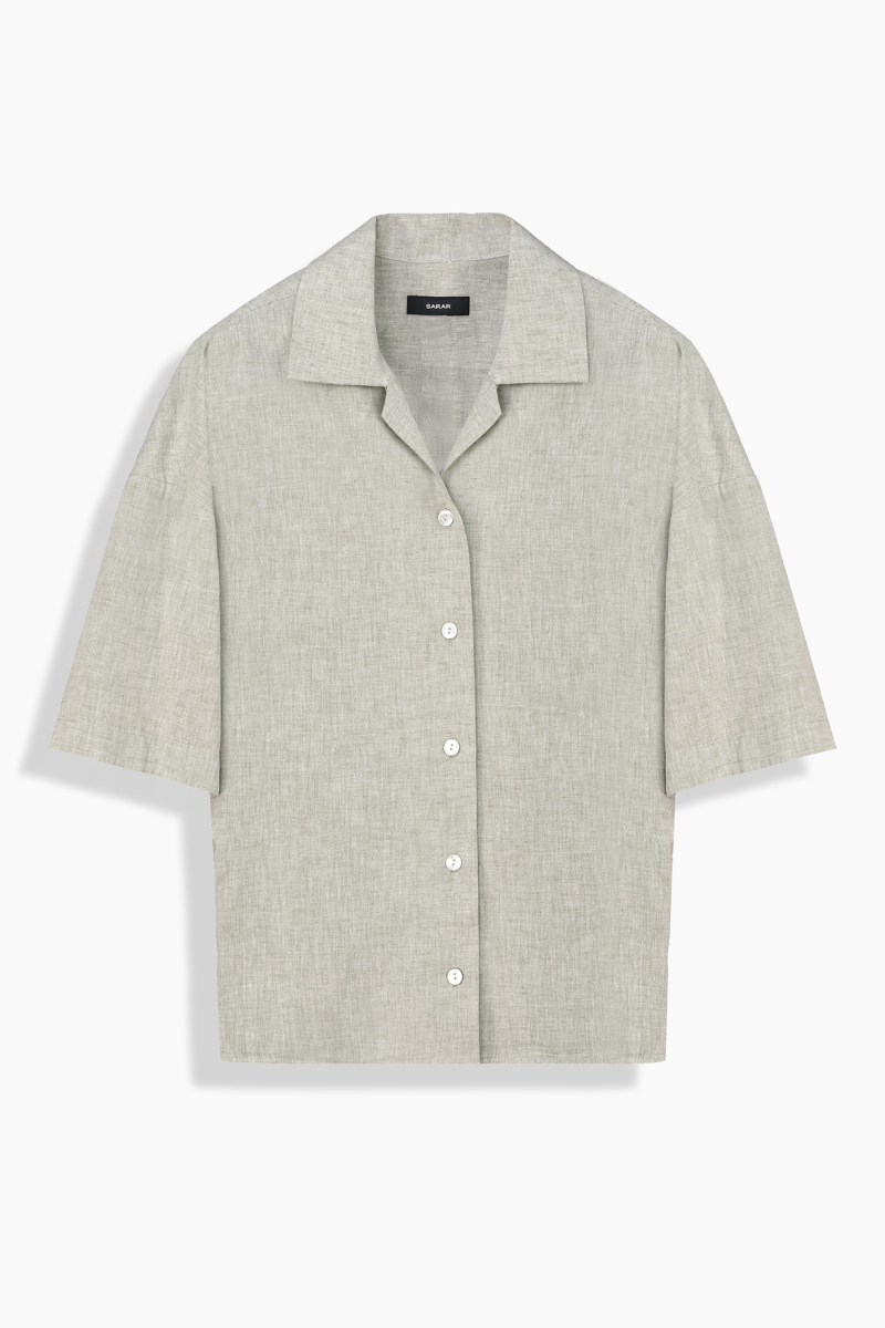 Lori Kadın Kısa Kol Haki Gömlek - 1