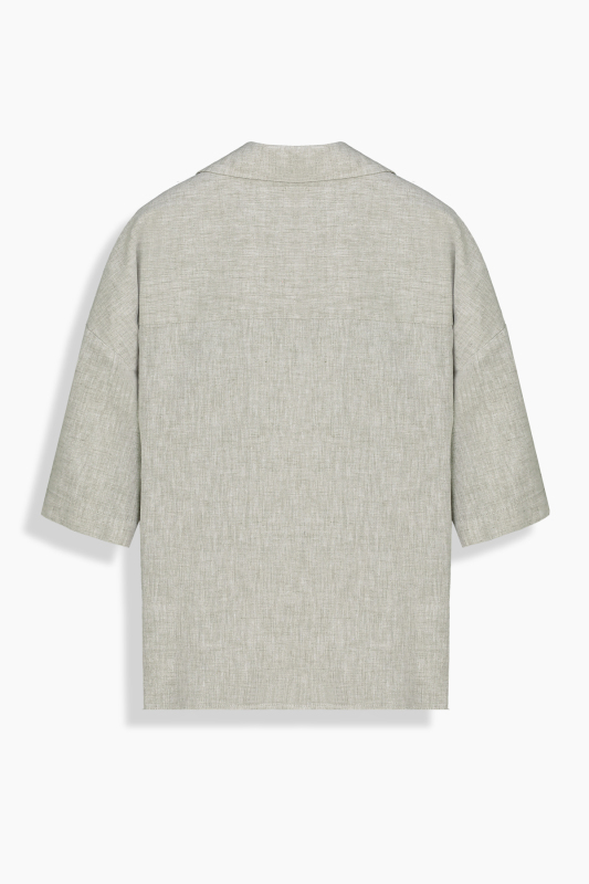 Lori Kadın Kısa Kol Haki Gömlek - SARAR WOMAN