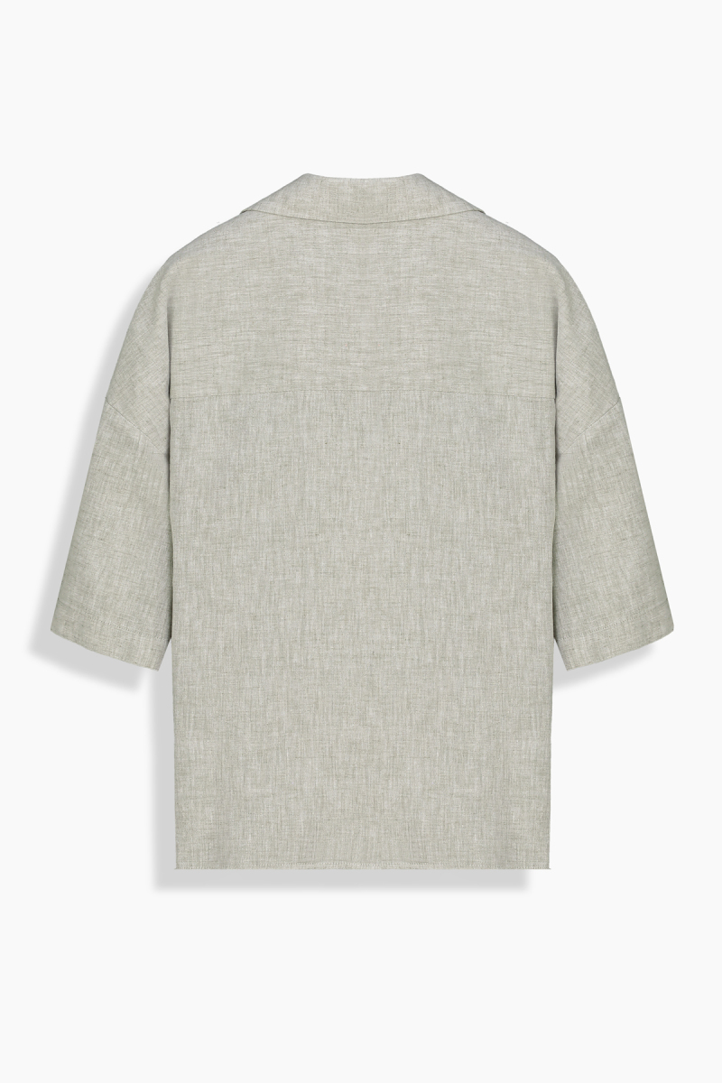 Lori Kadın Kısa Kol Haki Gömlek - 2