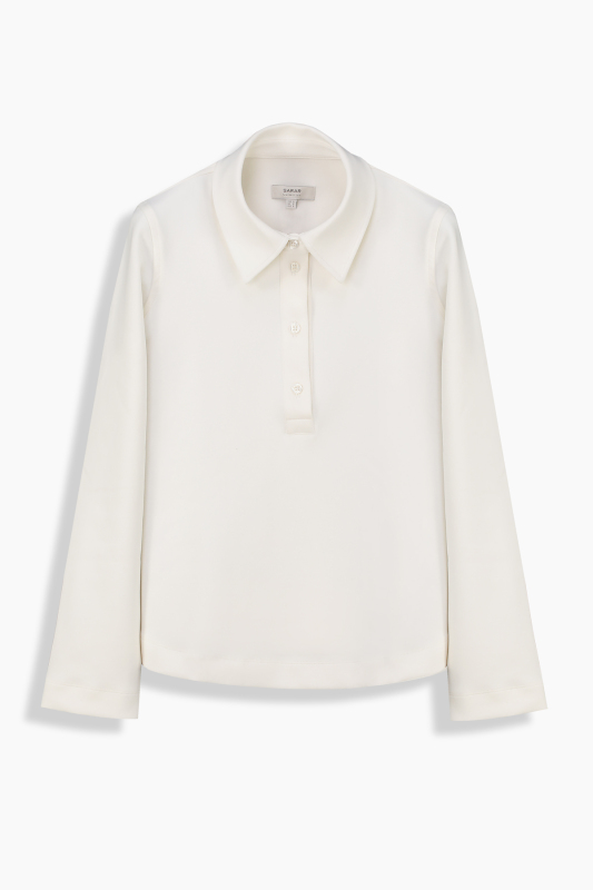 Luca Polo Yaka Ekru Sweatshirt - SARAR WOMAN