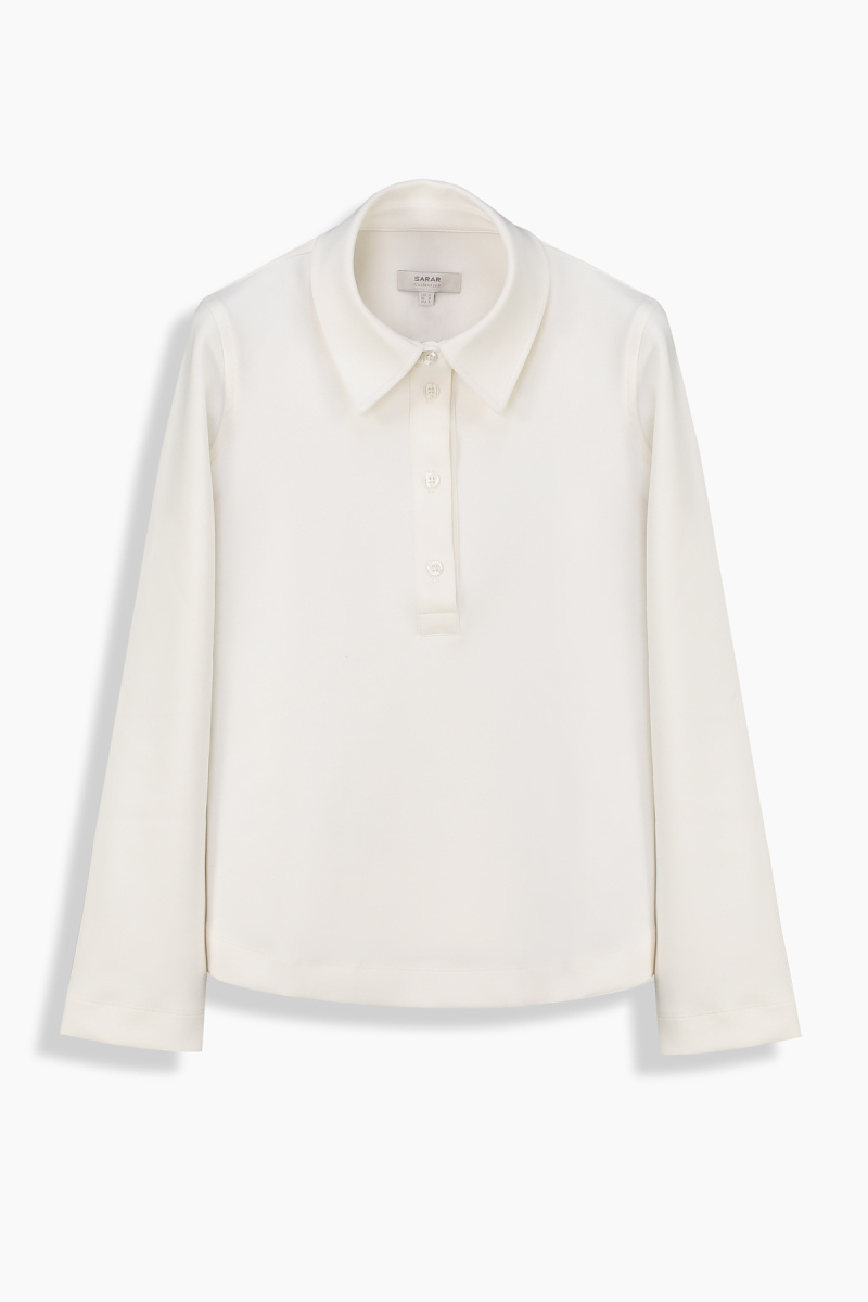 Luca Polo Yaka Ekru Sweatshirt - 1