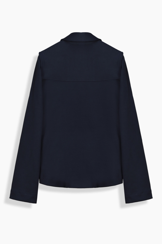 Luca Polo Yaka Lacivert Sweatshirt - SARAR WOMAN