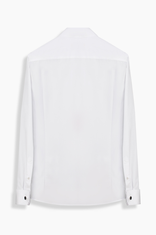 Lucca. S Geniş Manşet Beyaz Smokin Gömlek - INTERVIEW