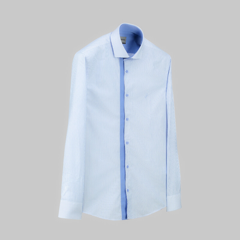 Lucie Uzun Kol Soho Mavi Gömlek 