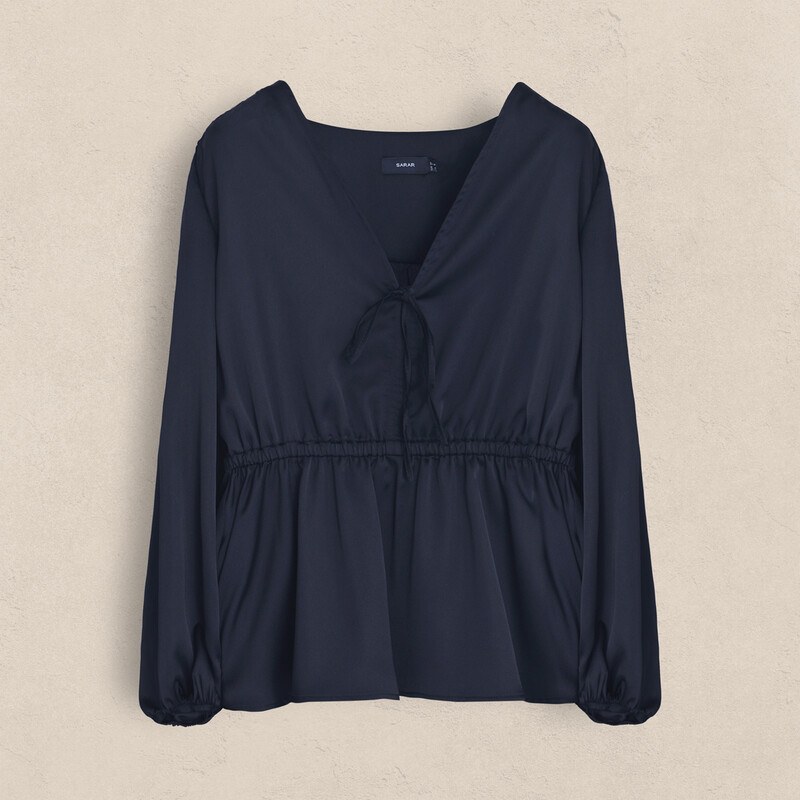 Lydia Lacivert Bluz - SARAR WOMAN