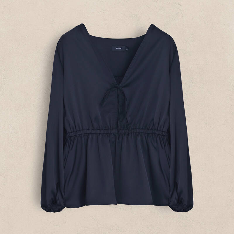 Lydia Lacivert Bluz - 1