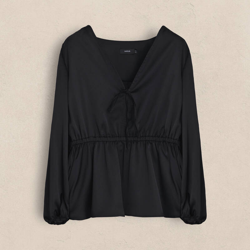 Lydia Siyah Bluz - 1