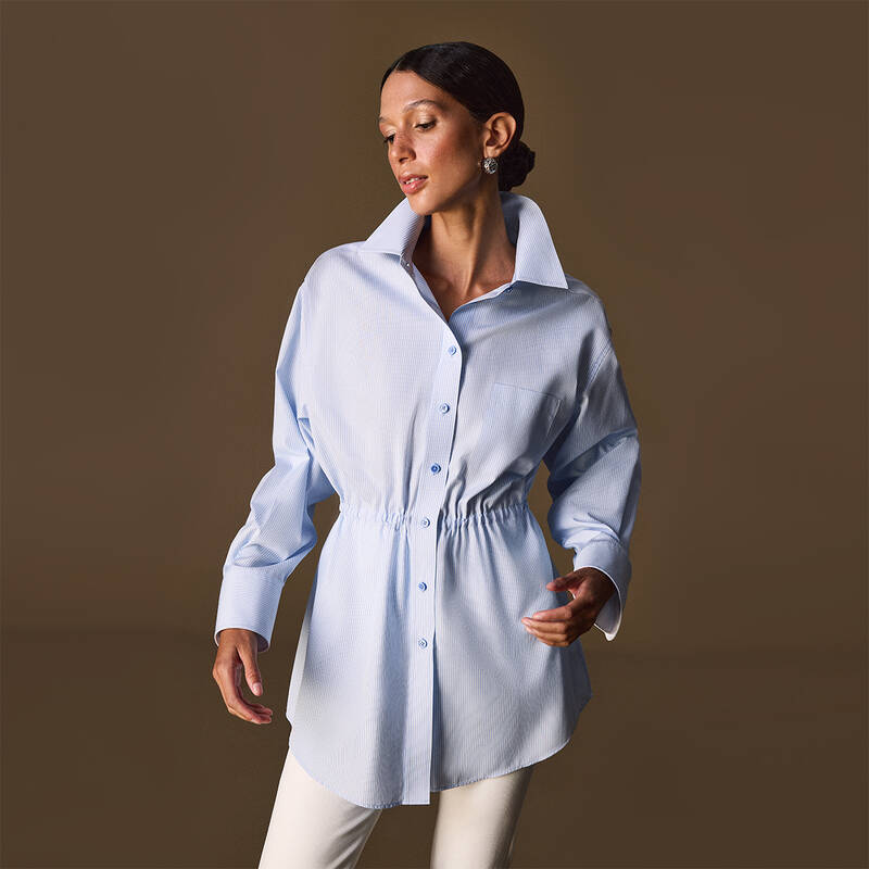 Macon Mavi Uzun Kol Gömlek - 1