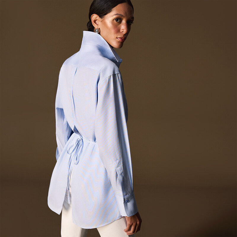 Macon Mavi Uzun Kol Gömlek - SARAR WOMAN