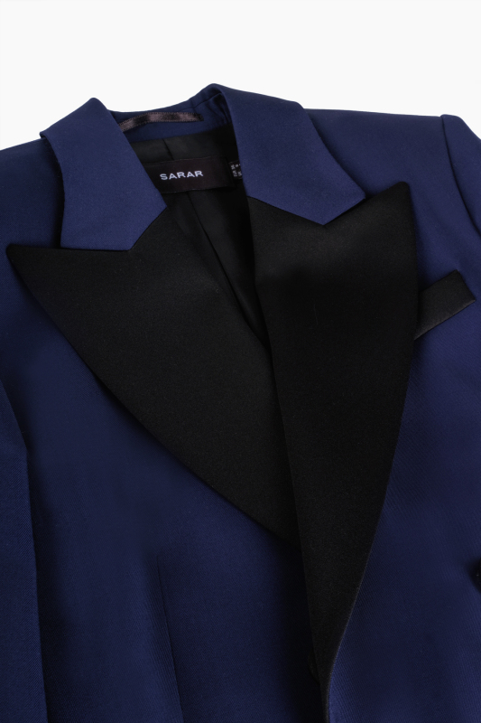 Mara Açık Lacivert Smokin Ceket - SARAR WOMAN