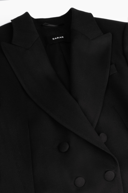 Mara Çizgili Siyah Ceket - SARAR WOMAN
