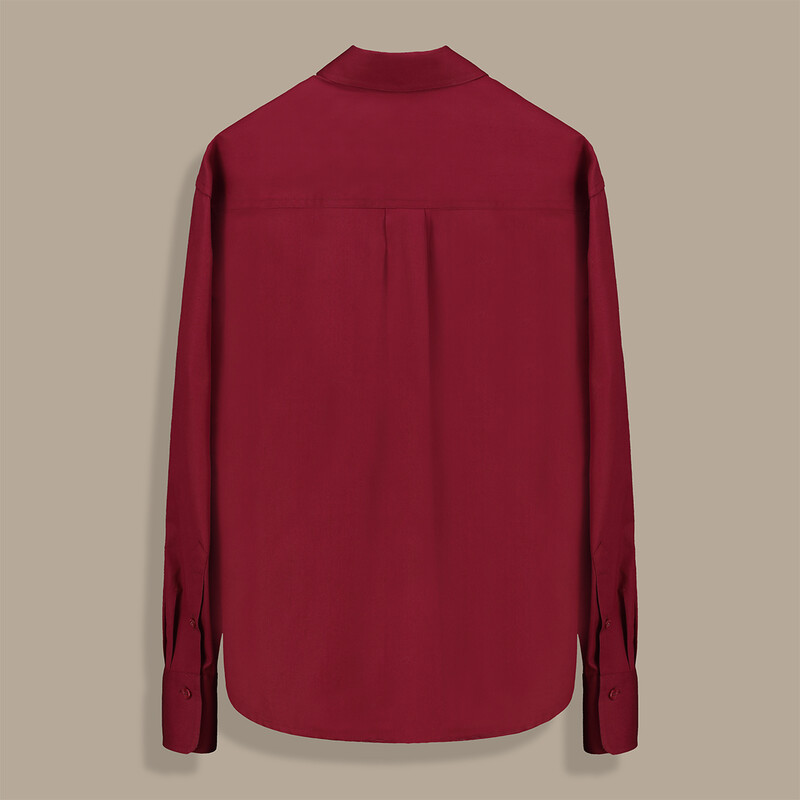 Marcella Uzun Kol Bordo Gömlek - SARAR WOMAN