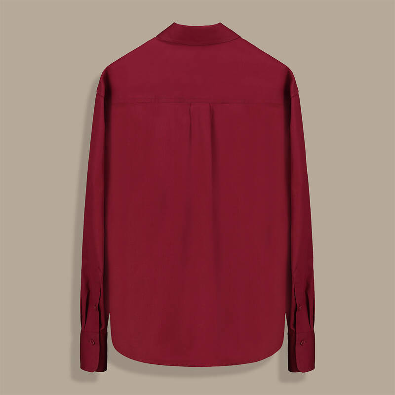 Marcella Uzun Kol Bordo Gömlek - 2