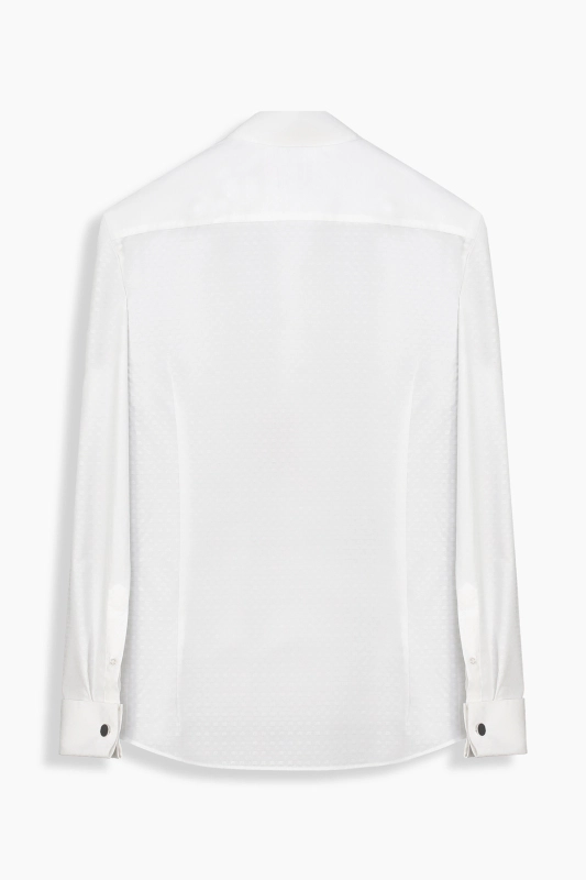 Marie Geniş Manşet Soho Beyaz Smokin Gömlek - INTERVIEW