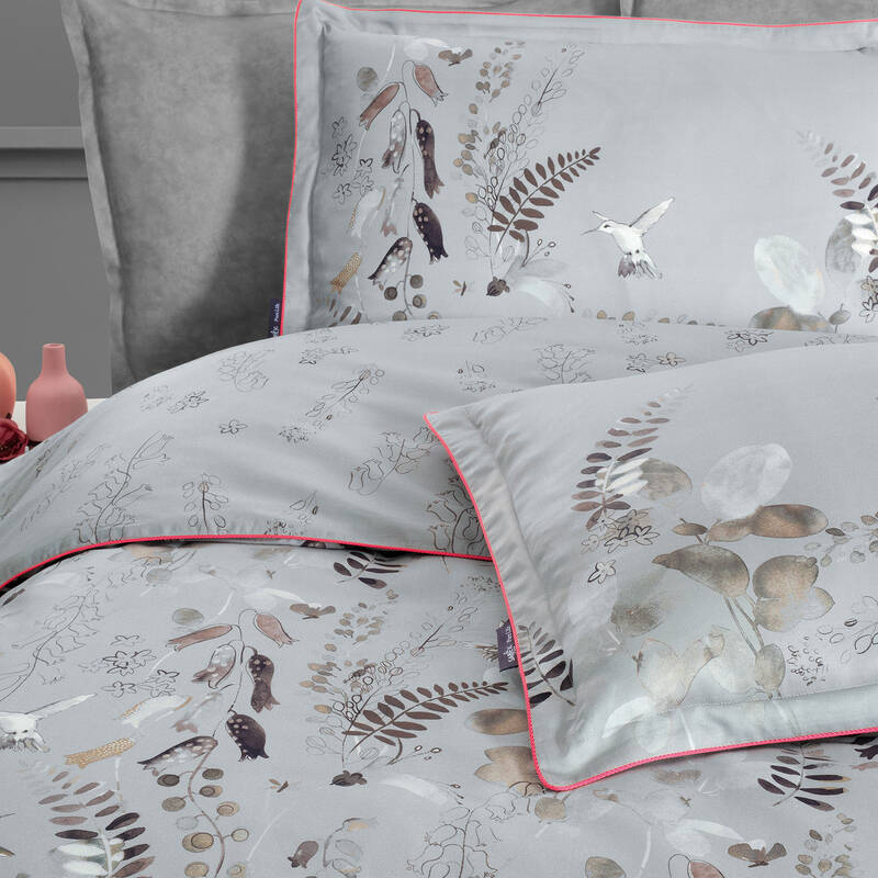 Martina Saten King Size Gri Nevresim Takımı - 3