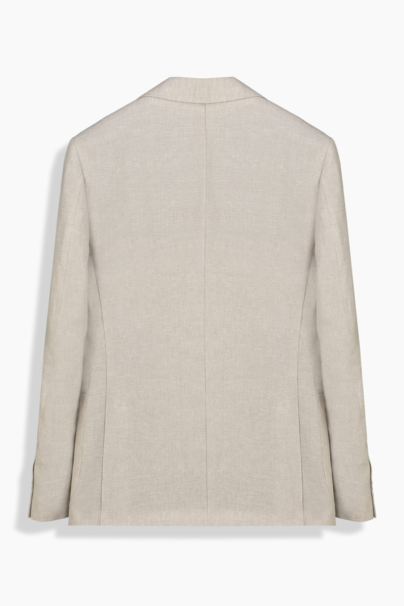 Mata Ekstra Slim Bej Keten Ceket - 2