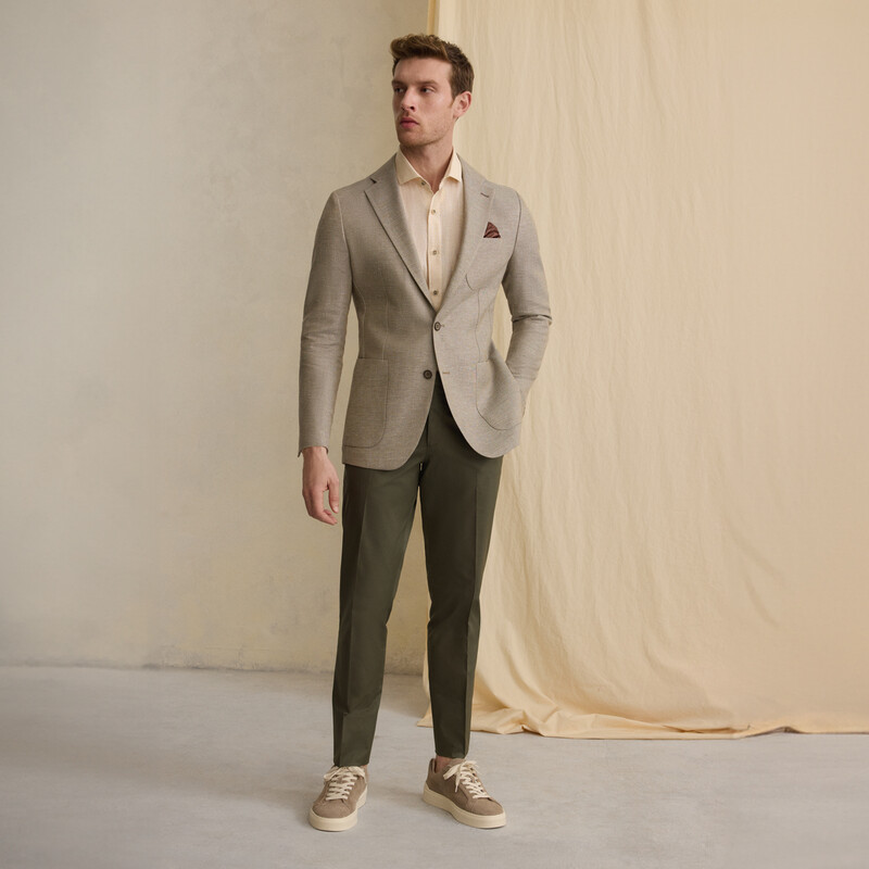 Mata Ekstra Slim Erkek Koyu Bej Ceket - INTERVIEW