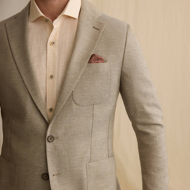 Mata Ekstra Slim Erkek Koyu Bej Ceket - 2