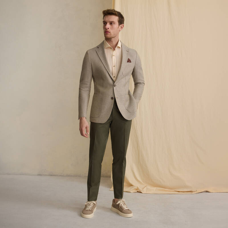 Mata Ekstra Slim Erkek Koyu Bej Ceket - 1