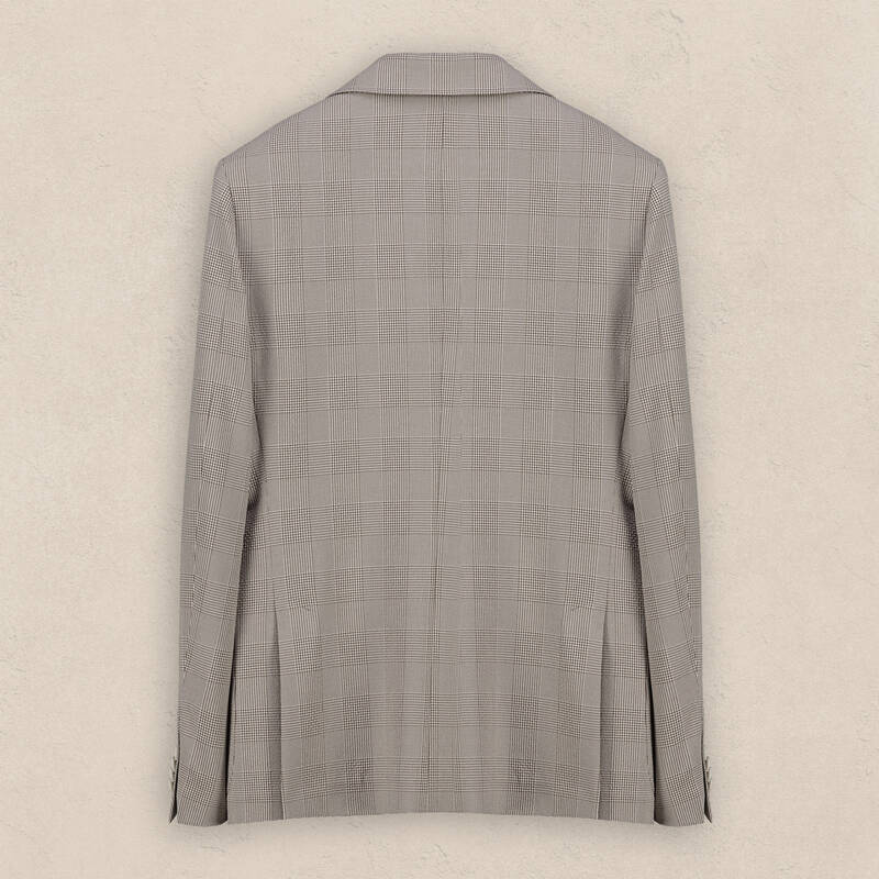 Mata Ekstra Slim Kareli Açık Kahverengi Ceket - 3